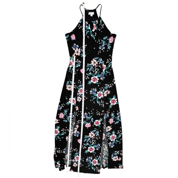 Candie's Green Halter Sheath Maxi Dress - Picture 12 of 16